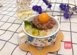 ＃蒸菜＃蛋黄腊肉饼蒸饭的做法图解9