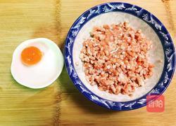 咸蛋黄蒸肉饼的做法图解2