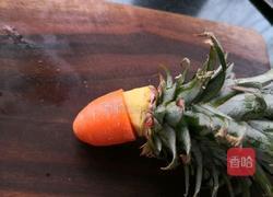 水果拼盘(鹦鹉菠萝凤梨)的做法图解7