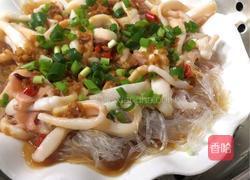 蒜蓉粉丝蒸鲜鱿的做法图解7