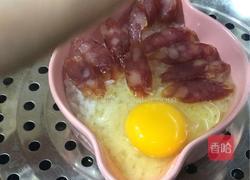 腊肠鸡蛋蒸饭的做法图解5