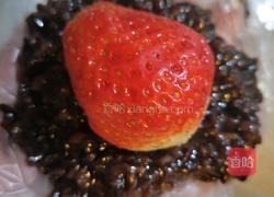 蒸紫糯米草莓大福的做法图解5