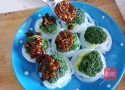 金蒜粉丝蒸西兰花的做法图解10