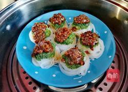 金蒜粉丝蒸西兰花的做法图解12