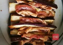 # steamed vegetables# Illustration of how to make steamed pork belly with shrimp paste and eggplant 4