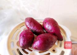 紫薯米发糕的做法图解1