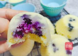 蓝莓爆浆蒸蛋糕的做法图解12