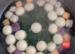 玫瑰花酿汤圆芋圆的做法图解4