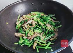 鲜蘑炒油菜的做法图解8