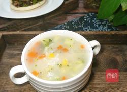 三色蔬菜早餐粥的做法图解5