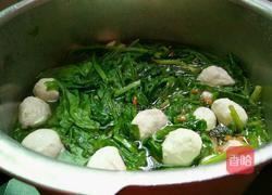 青菜丸子汤的做法图解7