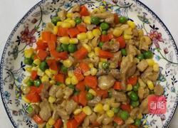 彩色豆炒鸡肉丁的做法图解10