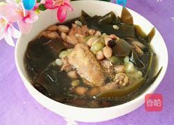 黑豆花生海带水瓜鸡汤的做法图解15