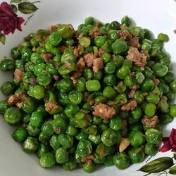 豌豆炒肉沫的做法[图]