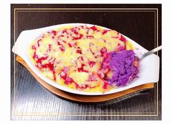 芝士焗鲜果紫薯