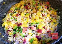 五彩菠萝饭的做法图解13