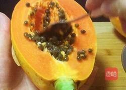 橙汁木瓜的做法图解3