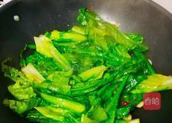 清炒油麦菜的做法图解3