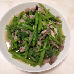 瘦肉炒南瓜苗的做法[图]