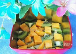 芒果猕猴桃牛奶糕的做法图解3