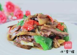 辣椒炒牛头肉的做法图解1