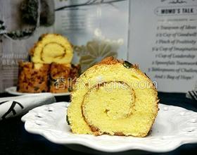 海鹽香蔥肉松蛋糕卷