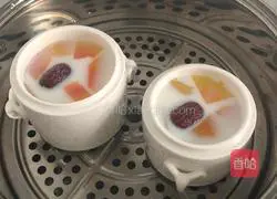 Illustration of papaya stewed in milk 5