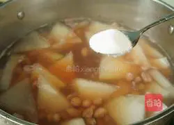 Winter Melon, Green Vegetable, Peanut Beef Meatball Soup Recipe Illustration 12