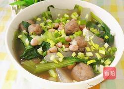 冬瓜青菜花生牛肉丸子汤的做法图解18