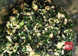 韭菜鸡蛋地皮菜素馅的做法图解5