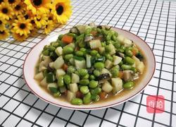 蘑菇茭白炒毛豆的做法图解9