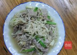 金针菇炒肉片的做法图解6