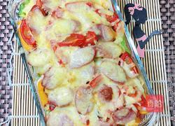 韩式鲜蔬牛肉肠焗饭的做法图解14