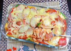 韩式鲜蔬牛肉肠焗饭的做法图解15