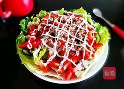 金枪鱼蔬菜沙拉#夏日减脂轻食菜#的做法图解14