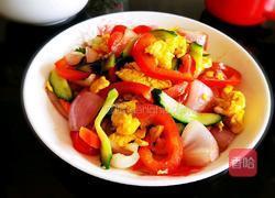 甜椒炒鸡蛋#减脂轻食菜#的做法图解19