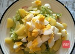 蔬菜鸡蛋火腿片沙拉的做法图解4