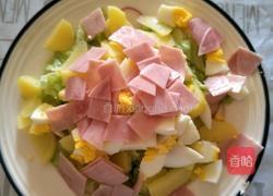 蔬菜鸡蛋火腿片沙拉的做法图解6