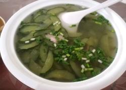 黄瓜肉片汤
