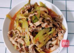 青菜炒瘦肉的做法图解7