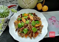 青椒胡萝卜炒鸡胗的做法图解8