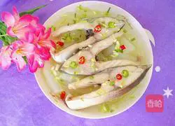 Illustration of how to make steamed winter melon fish 13