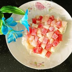 西瓜桃子牛奶糕的做法[图]