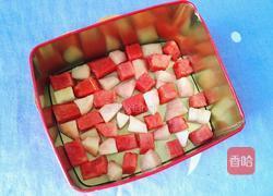 西瓜桃子牛奶糕的做法图解3