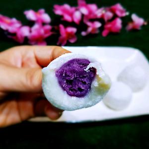 麻薯(紫薯馅）#夏季爽口甜品