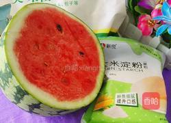 西瓜牛奶煎饼(心形)的做法图解1