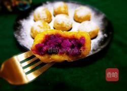 南瓜紫薯糯米球的做法图解25