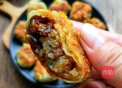 馄饨皮烧麦馅煎饼的做法图解1