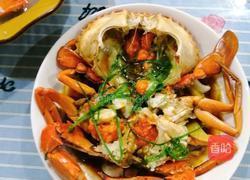 葱油青蟹的做法图解3