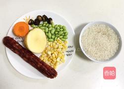 腊肠土豆脱糖饭的做法图解1